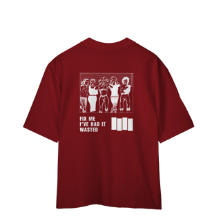 Nome do produto[Oversized] BLACK FLAG / NERVOUS BREAKDOWN