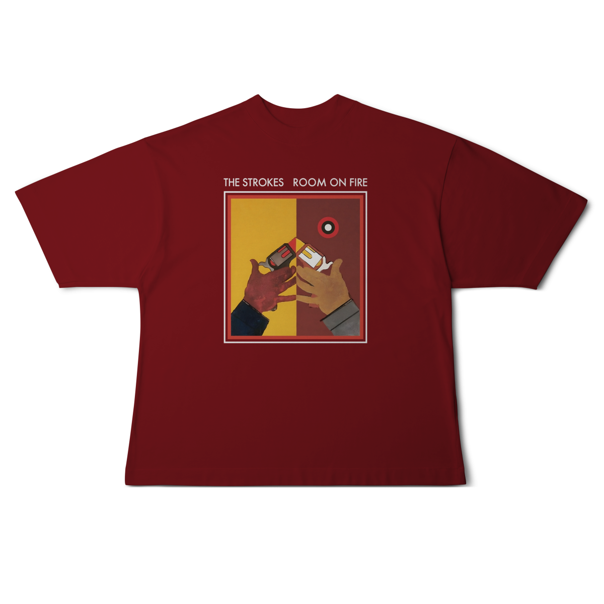 The Strokes ROOM ON FIRE ヘインズ 半袖 Tシャツ Oversized] THE STROKES / ROOM ON FIRE R$169,90 em Moon Pix