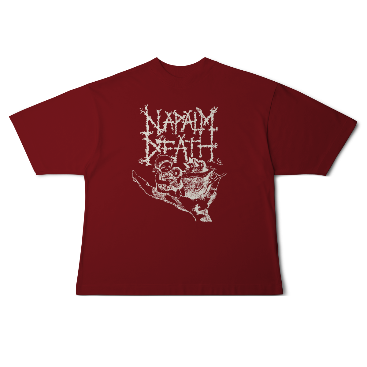 Napalm Death 赤 Tシャツ　バーミンガム柄貴重 Camiseta Oversized [Oversized] NAPALM DEATH R$169,90 em Moon Pix