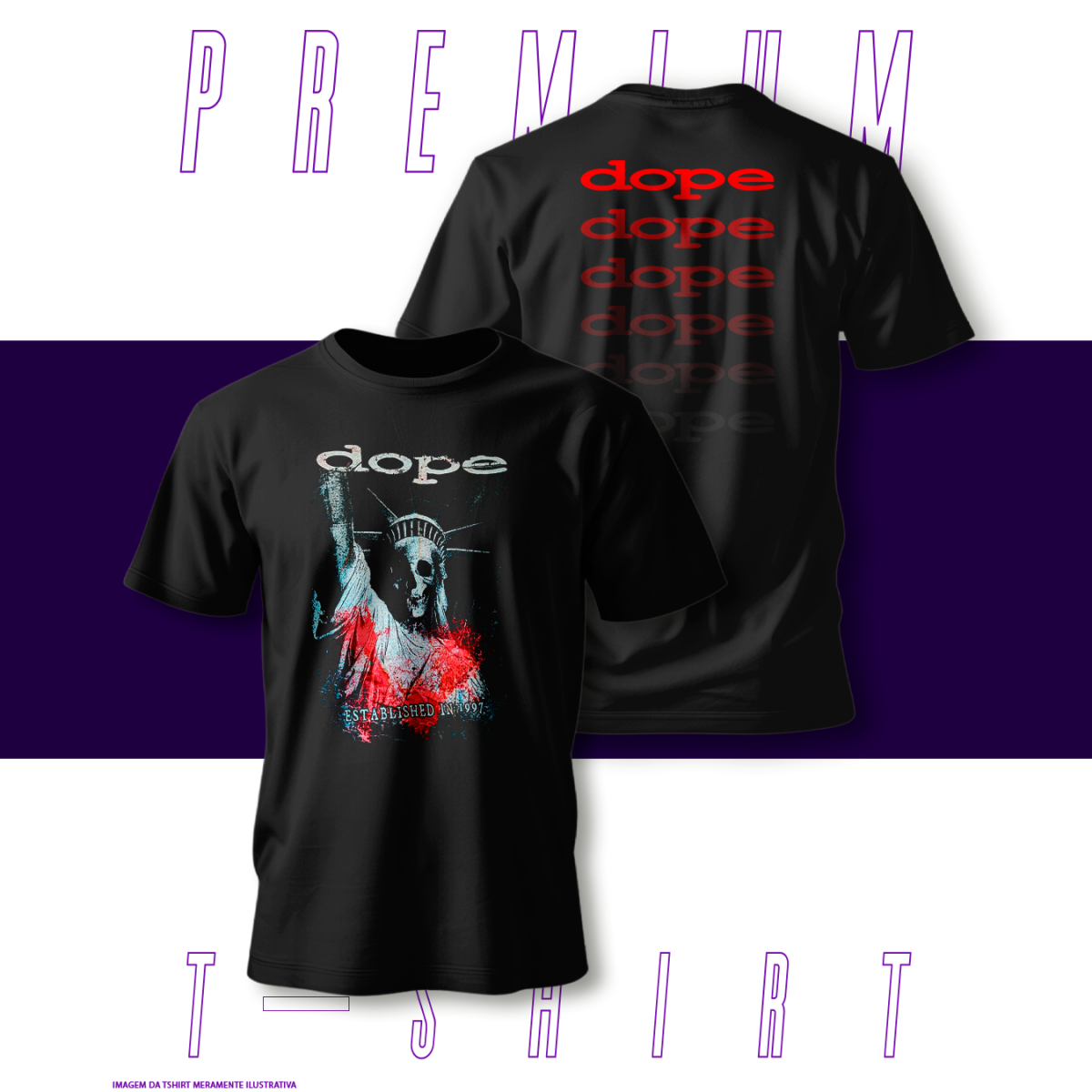 Nome do produto: Camiseta Premium - Dope