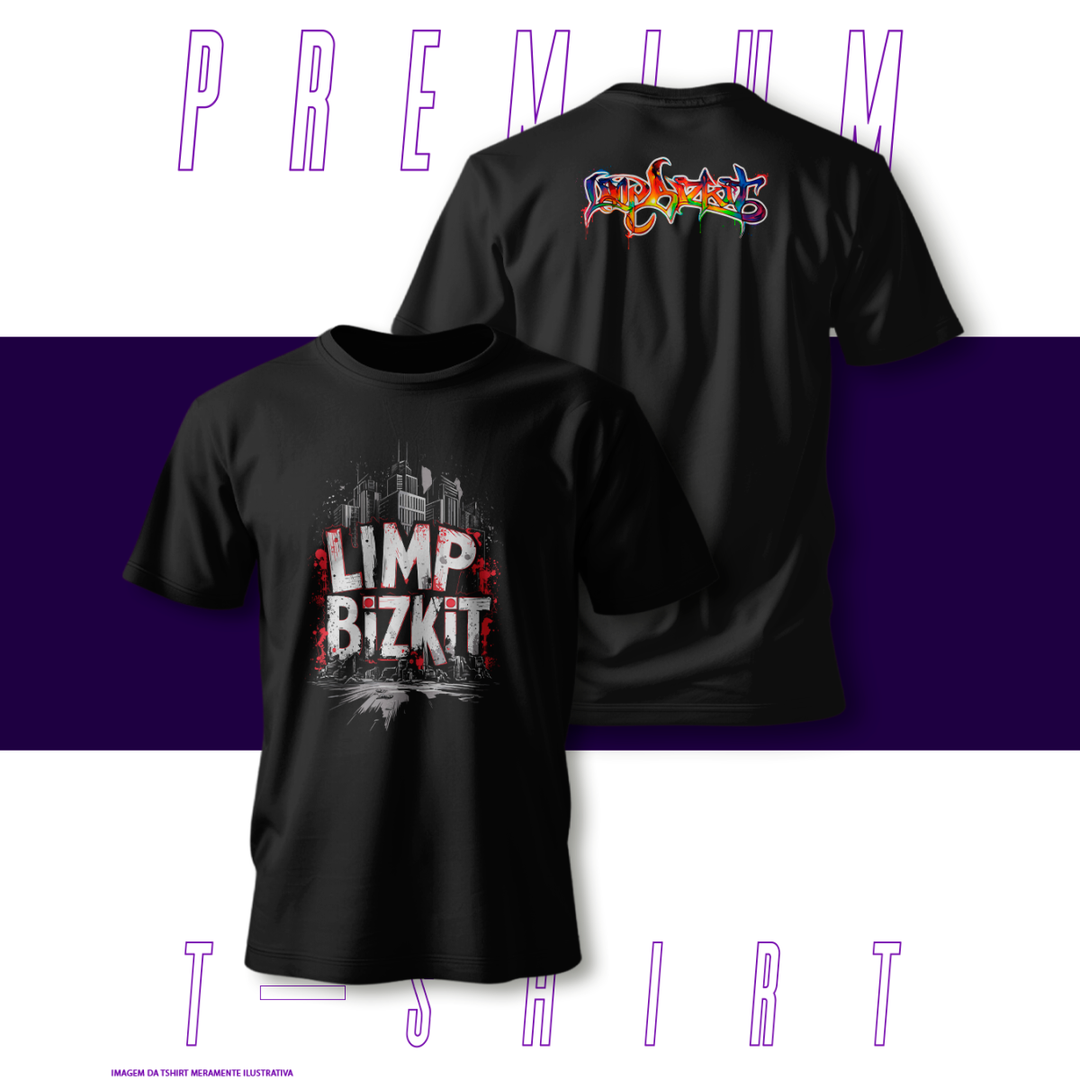 Nome do produto: Camiseta Premium - LimpBizkit