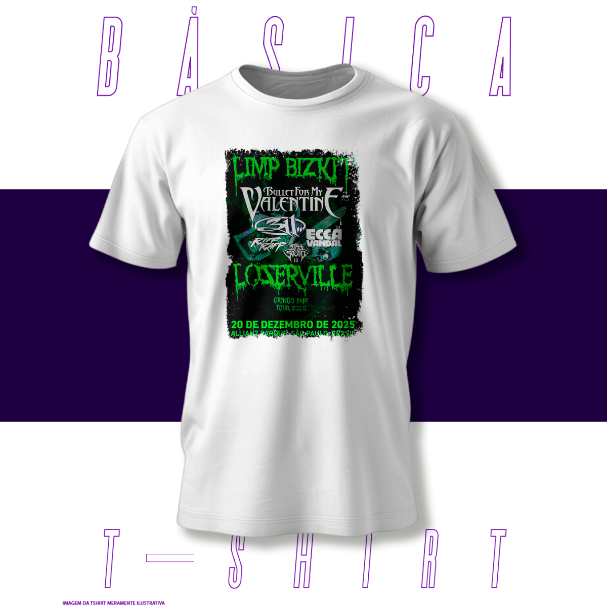Nome do produto: Camiseta Básica - Limpbizkit
