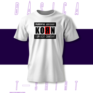 Nome do produto Camiseta Básica - Parental Advisory - Korn