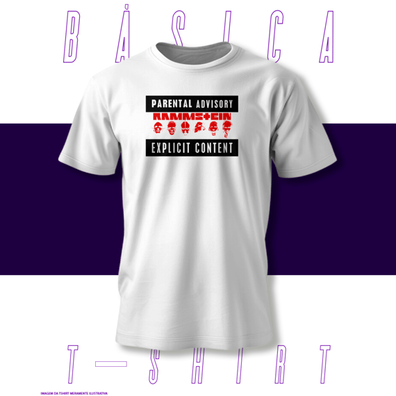 Camiseta Básica - Parental Advisory  - Rammstein