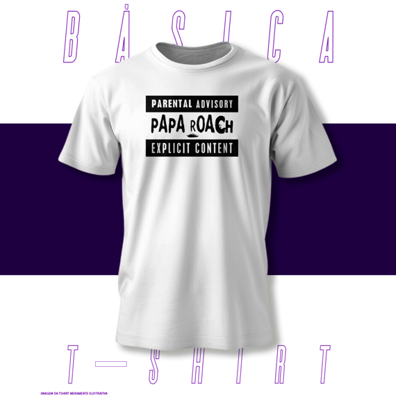 Camiseta Básica - Parental Advisory - Papa Roach