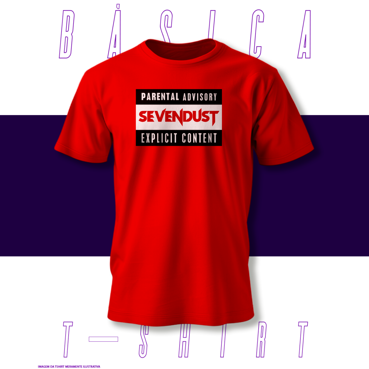 Nome do produto: Camiseta Básica - Parental Advisory - Seven Dust