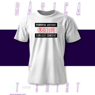 Nome do produto Camiseta Básica - Parental Advisory - While She Sleeps