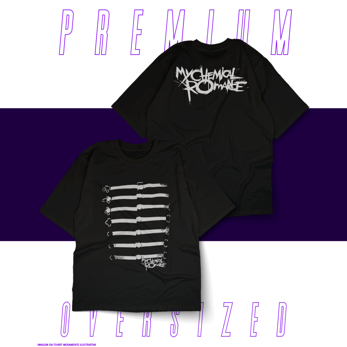 Nome do produto: Oversized Unissex - My Chemical Romance