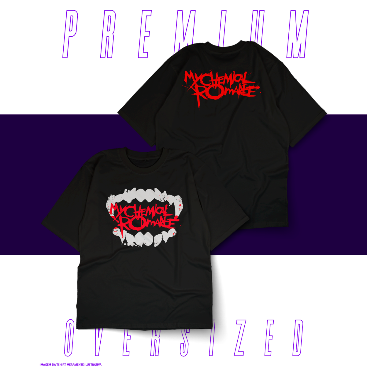 Nome do produto: Oversized Unissex - My Chemical Romance