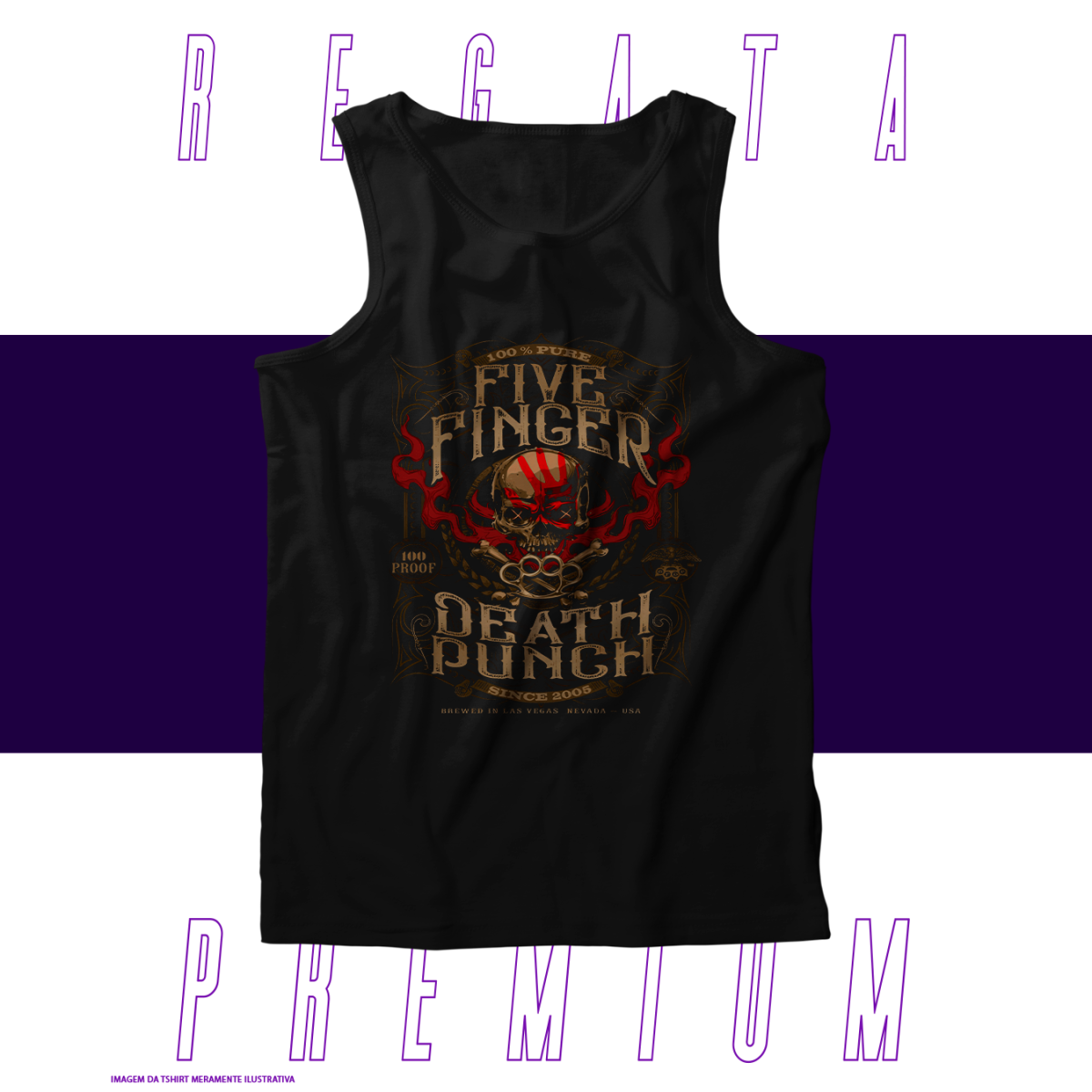 Nome do produto: Regata Premium - Five Finger Death Punch