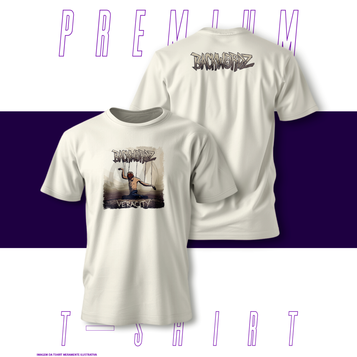 Nome do produto: Camiseta Premium - Backwordz