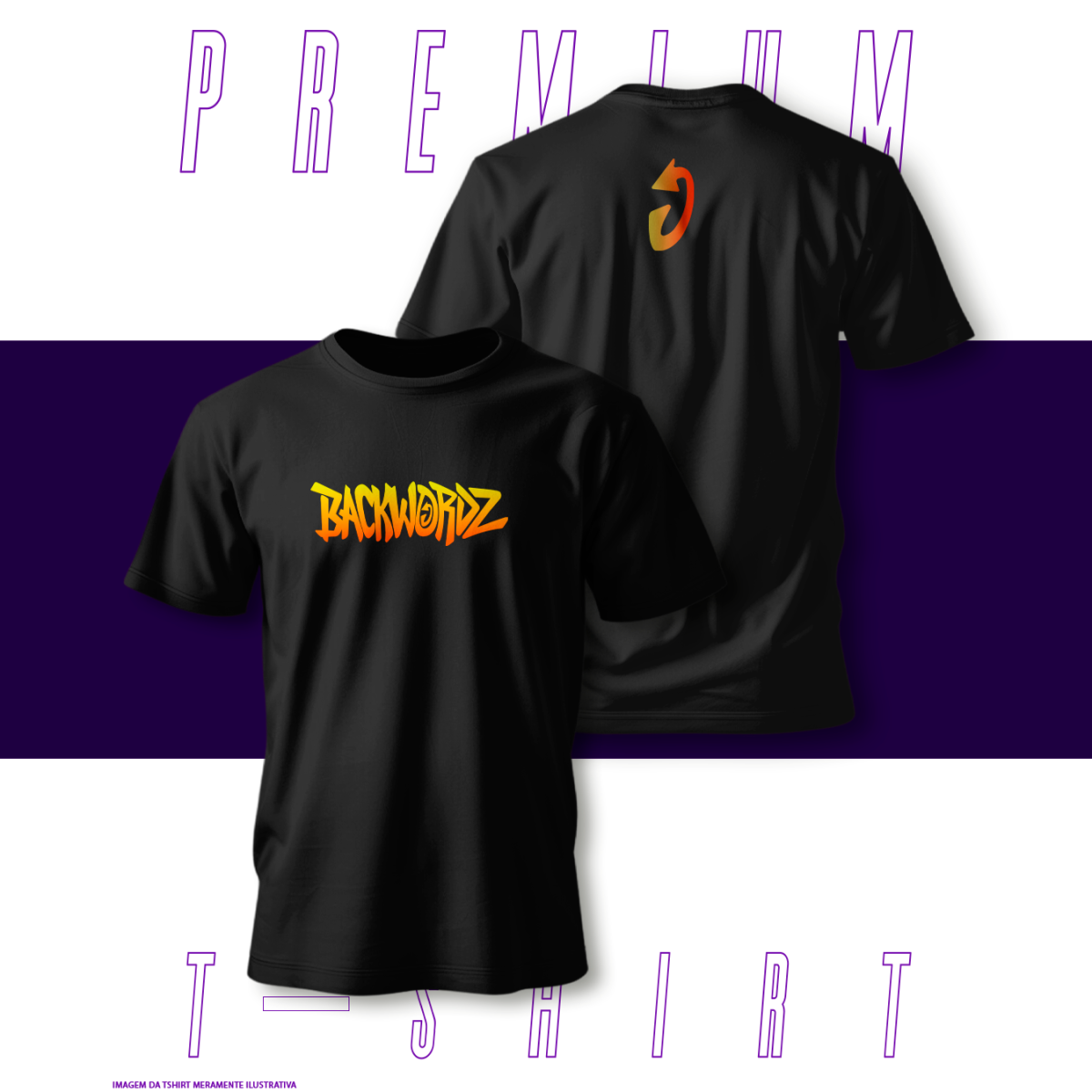 Nome do produto: Camiseta Premium - Backwordz