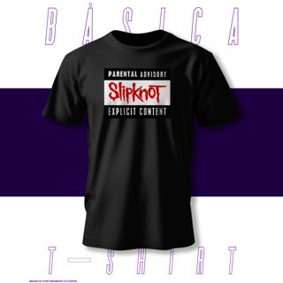 Nome do produto Camiseta Básica - Parental Advisory - Slipknot