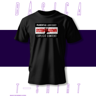Nome do produto Camiseta Básica - Parental Advisory - System Of a Down