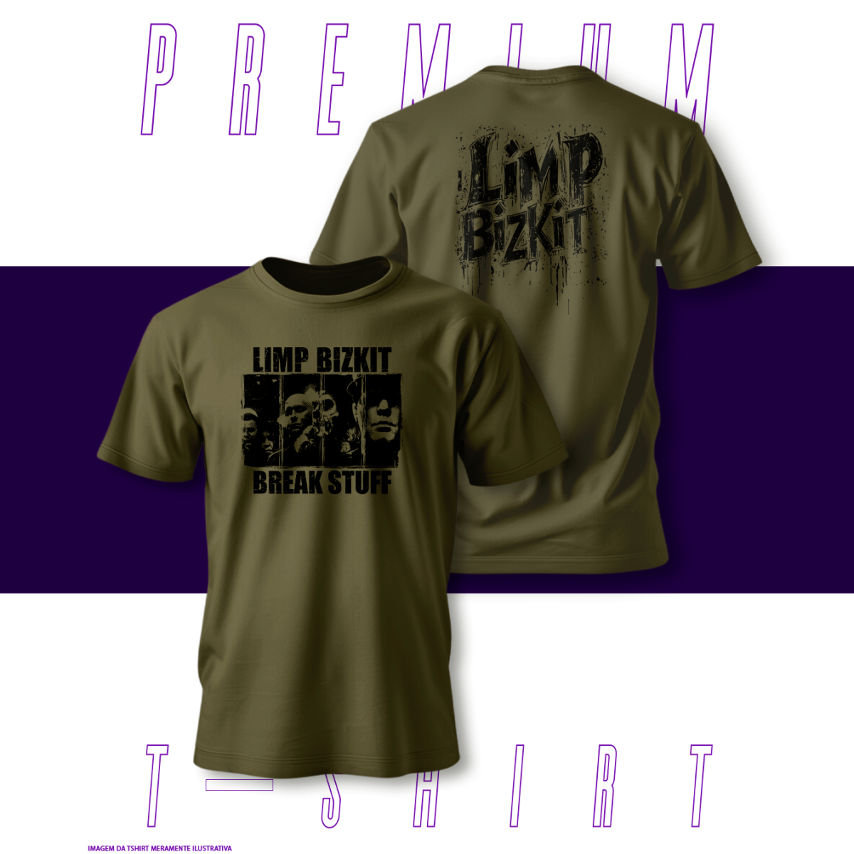 Nome do produto Camiseta Premium - LimpBizkit