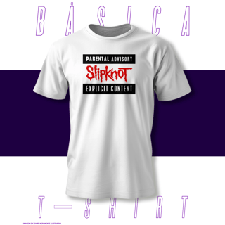 Nome do produto Camiseta Básica - Parental Advisory - Slipknot