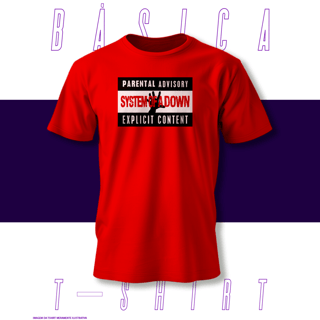 Nome do produto Camiseta Básica - Parental Advisory - System Of a Down