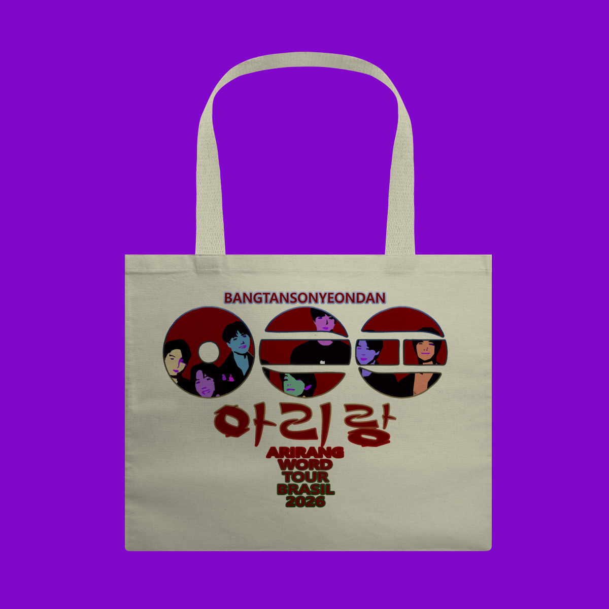 Nome do produto: BTS COMEBACK ARIRANG TOUR BRASIL 2026 - Ecobag
