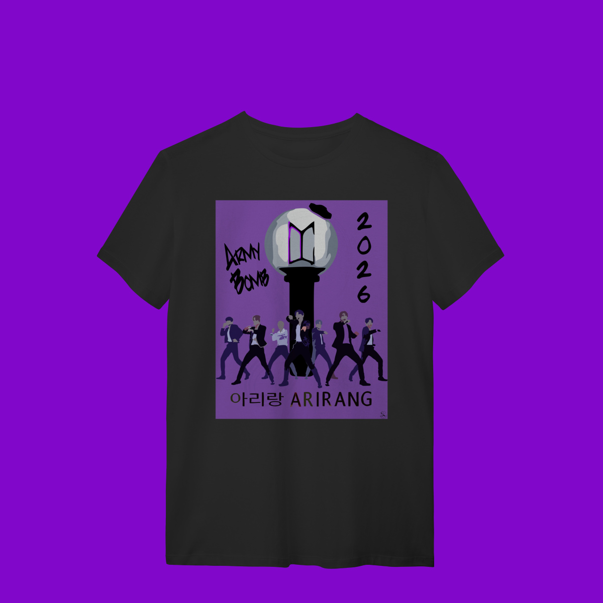 Nome do produto: BTS ARMY BOMB VER. 4 LIGHTSTICK PURPLE ARIRANG - T-Shirt