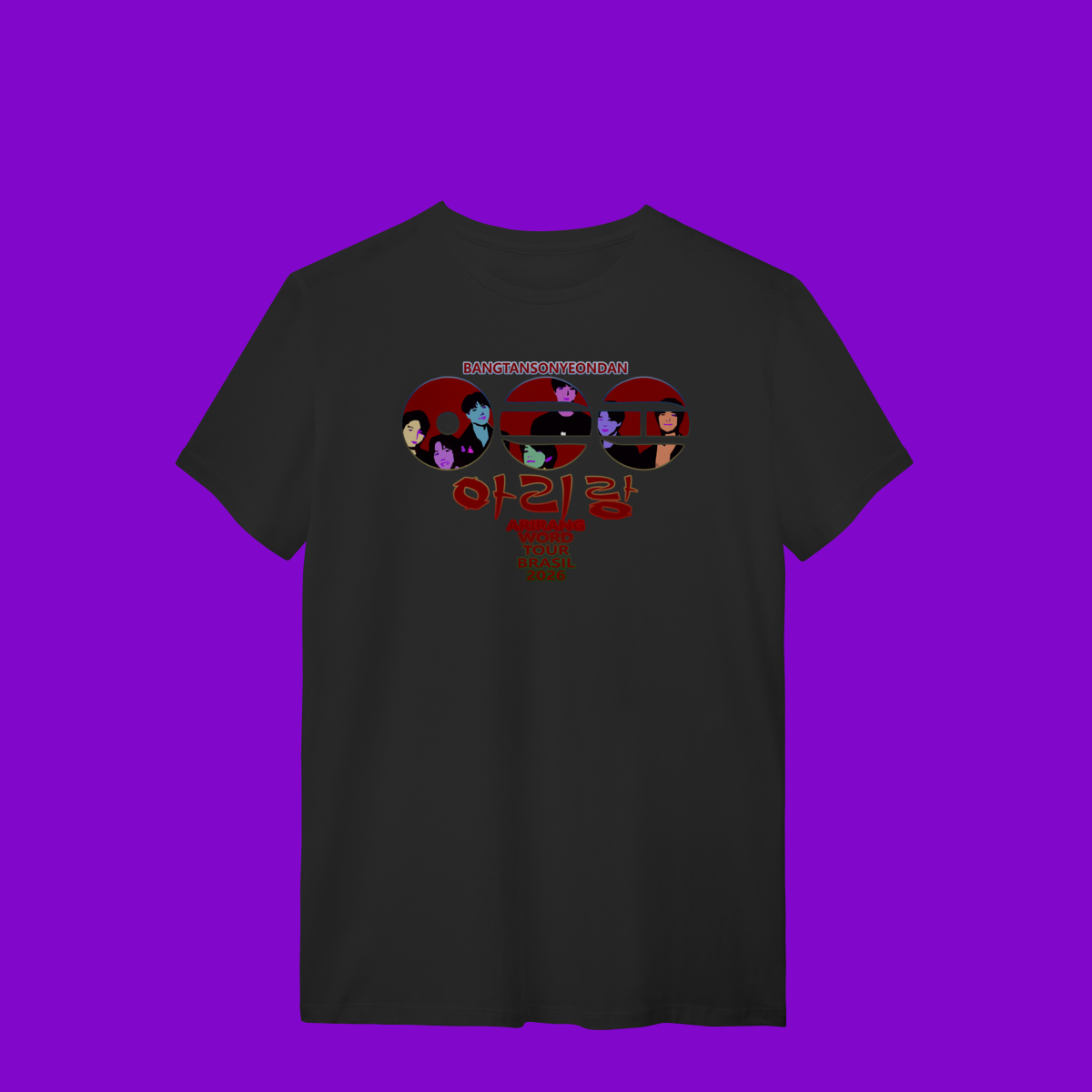Nome do produto: BTS COMEBACK ARIRANG TOUR BRASIL 2026 - T-Shirt