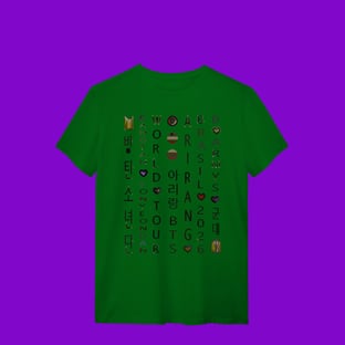 Nome do produtoBTS ARMY ARIRANG CAÇA-PALAVRAS - T-Shirt