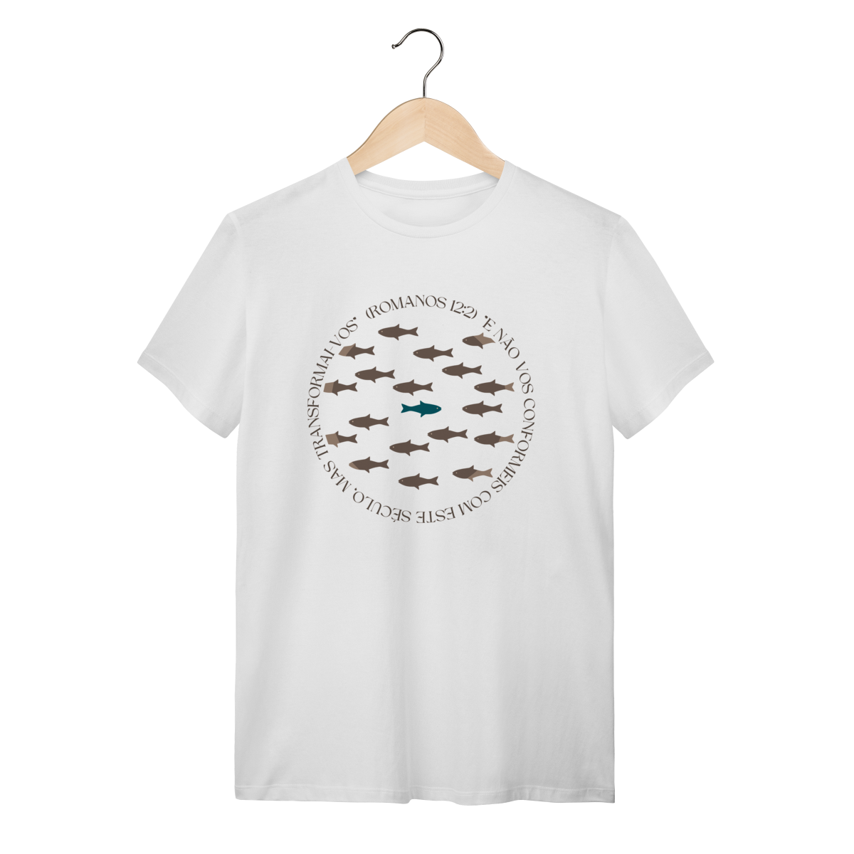 Nome do produto: Camiseta Romanos 12 - Não Vós Conformeis