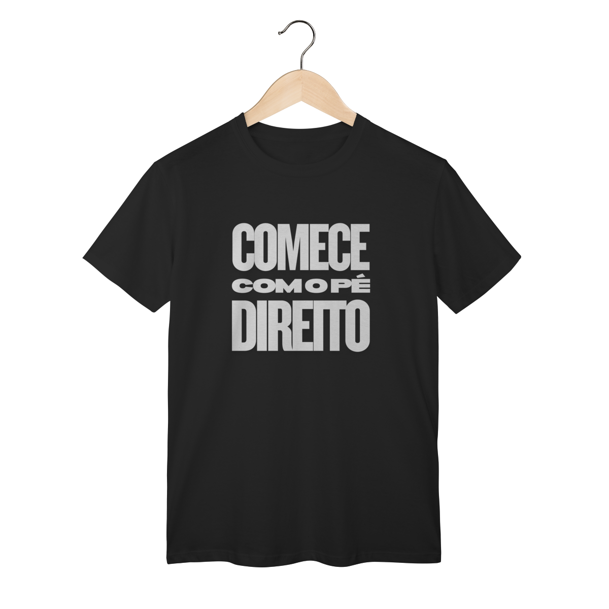 Nome do produto: Camisa MASC Comece com o Pé Direito | Um Patriota
