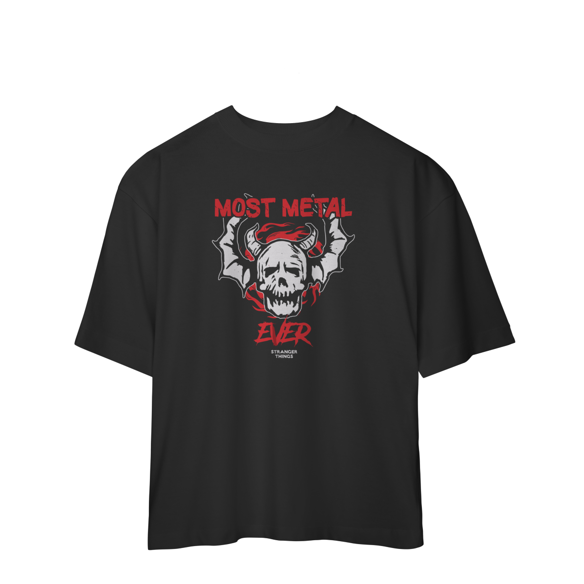 Nome do produto: CAMISA OVERSIZED - MOST METAL EVER | STRANGER THINGS