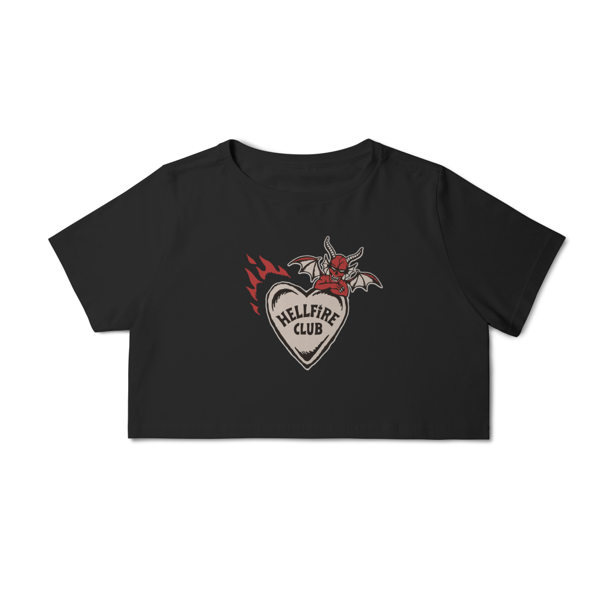 Nome do produto: CROPPED - HELLFIRE CLUB DEVIL  | STRANGER THINGS
