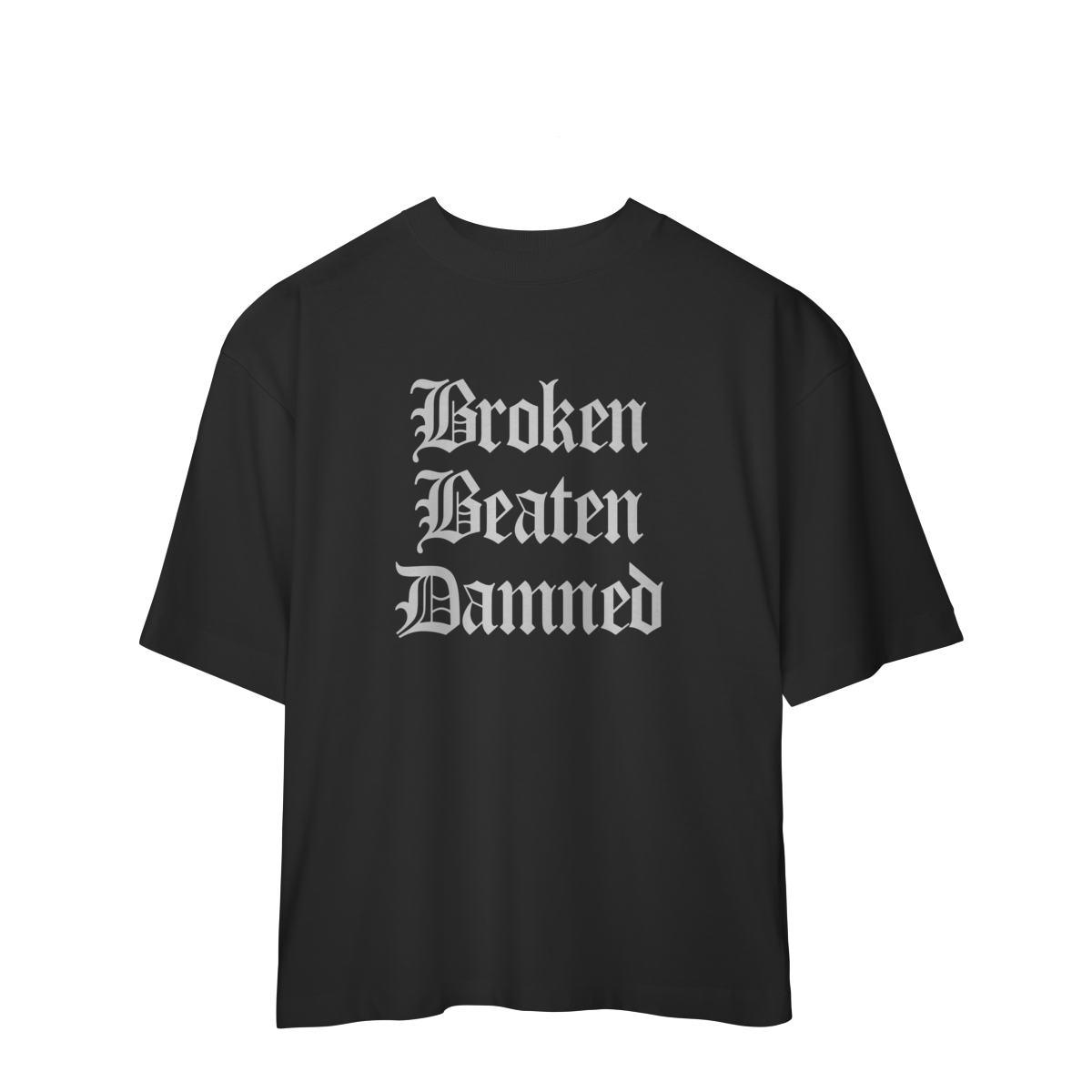 Nome do produto: CAMISA OVERSIZED - BROKEN BEATEN DAMNED| MY CHEMICAL ROMANCE