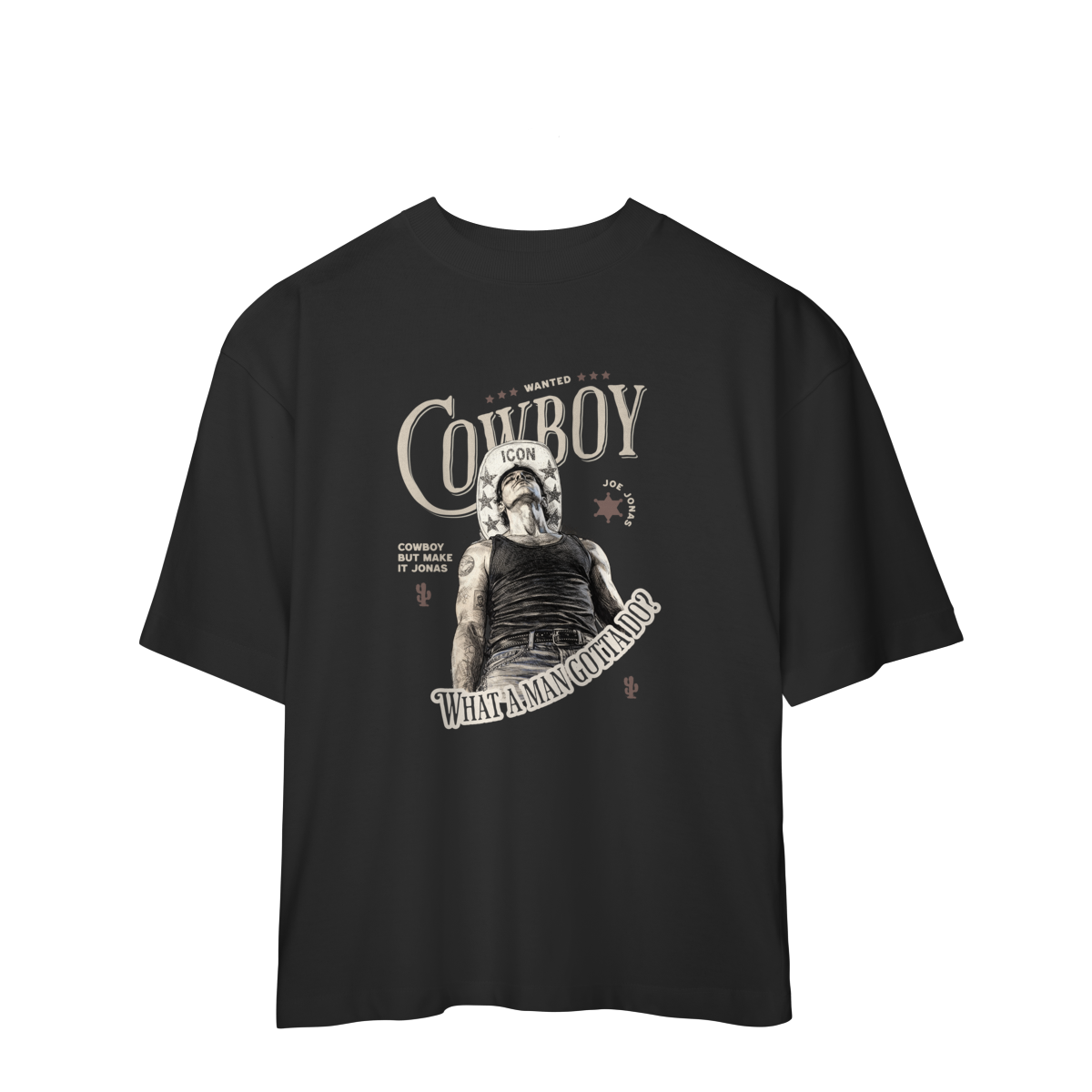 Nome do produto: CAMISA OVERSIZED - COWBOY JOE | JONAS BROTHERS