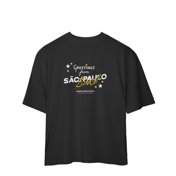 CAMISA OVERSIZED - GREETINGS FROM BRASIL | JONAS BROTHERS