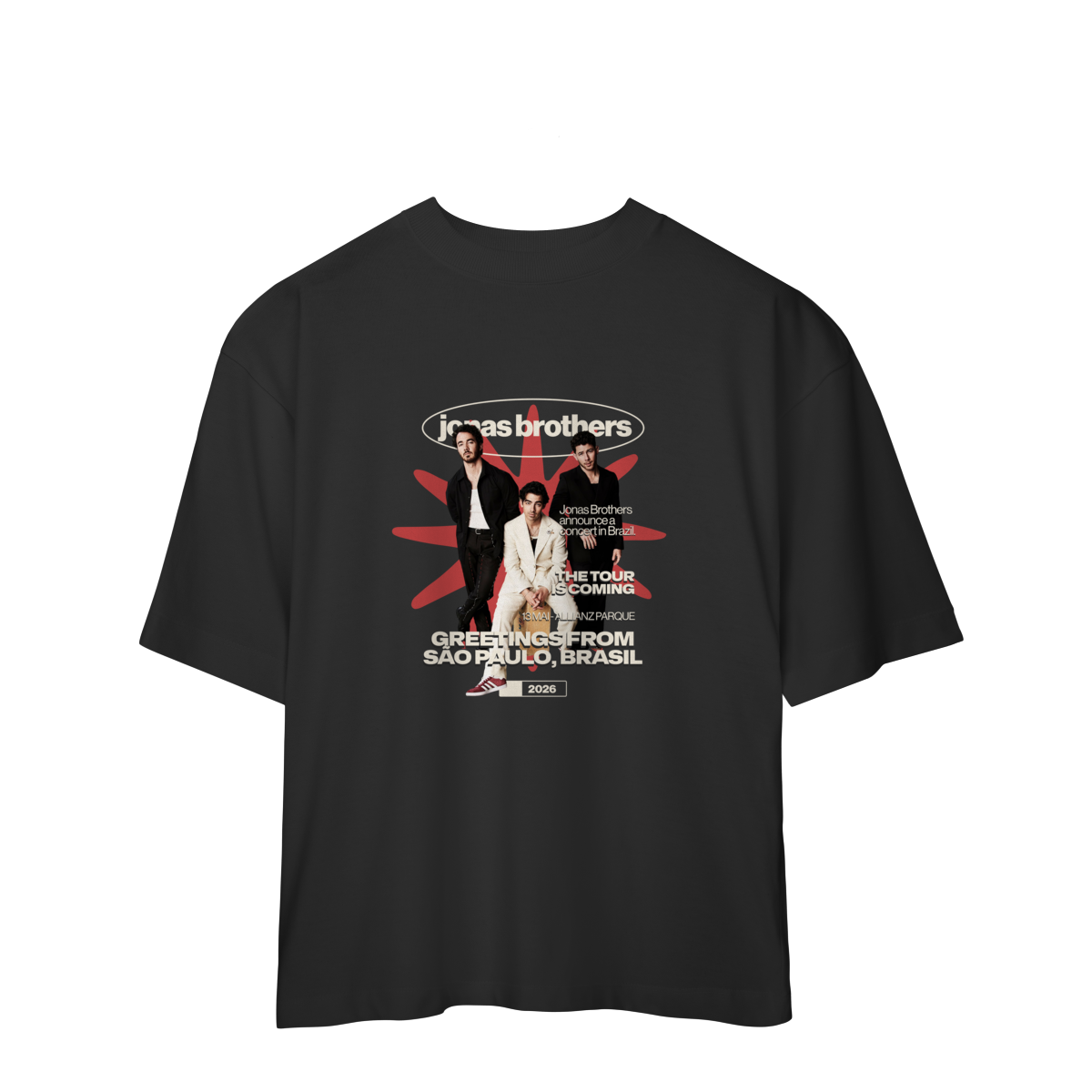 Nome do produto: CAMISA OVERSIZED - MAGAZINE | JONAS BROTHERS