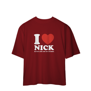 Nome do produto CAMISA OVERSIZED - I LOVE NICK | JONAS BROTHERS