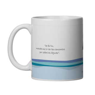 Nome do produto Caneca Caminhando Sobre as Águas | o verbo.   Mt 14:22-36