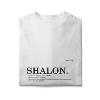 Nome do produto Oversized Tee SHALOM. – Peace and Wholeness