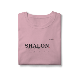 Nome do produto Camiseta feminina Baby Long Classic SHALOM – Paz e Totalidade