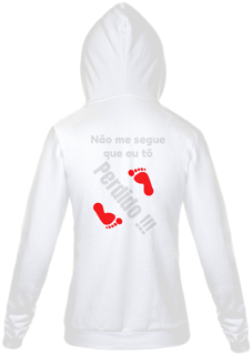 Nome do produto Moletom com ziper Não me segue que eu tô perdido.