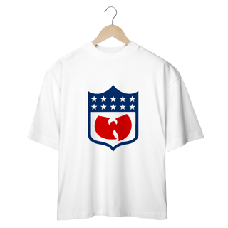 Nome do produtoCamiseta de Malha Oversized Wu Tang Clan Logo Escudo América