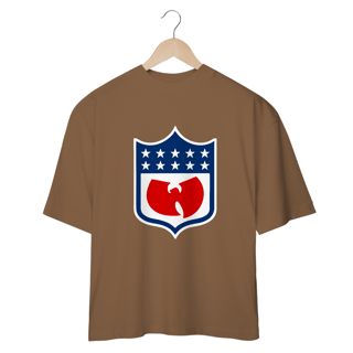 Nome do produtoCamiseta de Malha Oversized Wu Tang Clan Logo Escudo América