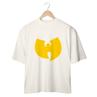 Camiseta de Malha Oversized Wu Tang Clan Logo Amarelo