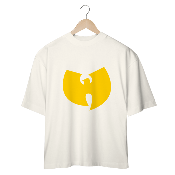 Camiseta de Malha Oversized Wu Tang Clan Logo Amarelo