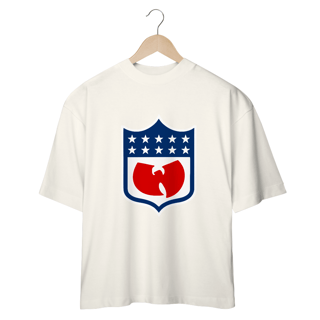 Nome do produtoCamiseta de Malha Oversized Wu Tang Clan Logo Escudo América