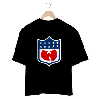 Nome do produtoCamiseta de Malha Oversized Wu Tang Clan Logo Escudo América