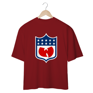 Nome do produtoCamiseta de Malha Oversized Wu Tang Clan Logo Escudo América