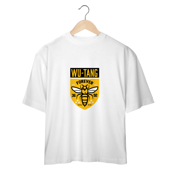 Camiseta de Malha Oversized Wu Tang Clan Escudo Bees