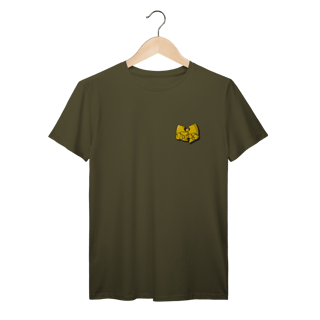 Nome do produtoCamiseta de Malha Prime Wu Tang Logo Draw Yellow Frente e Costas