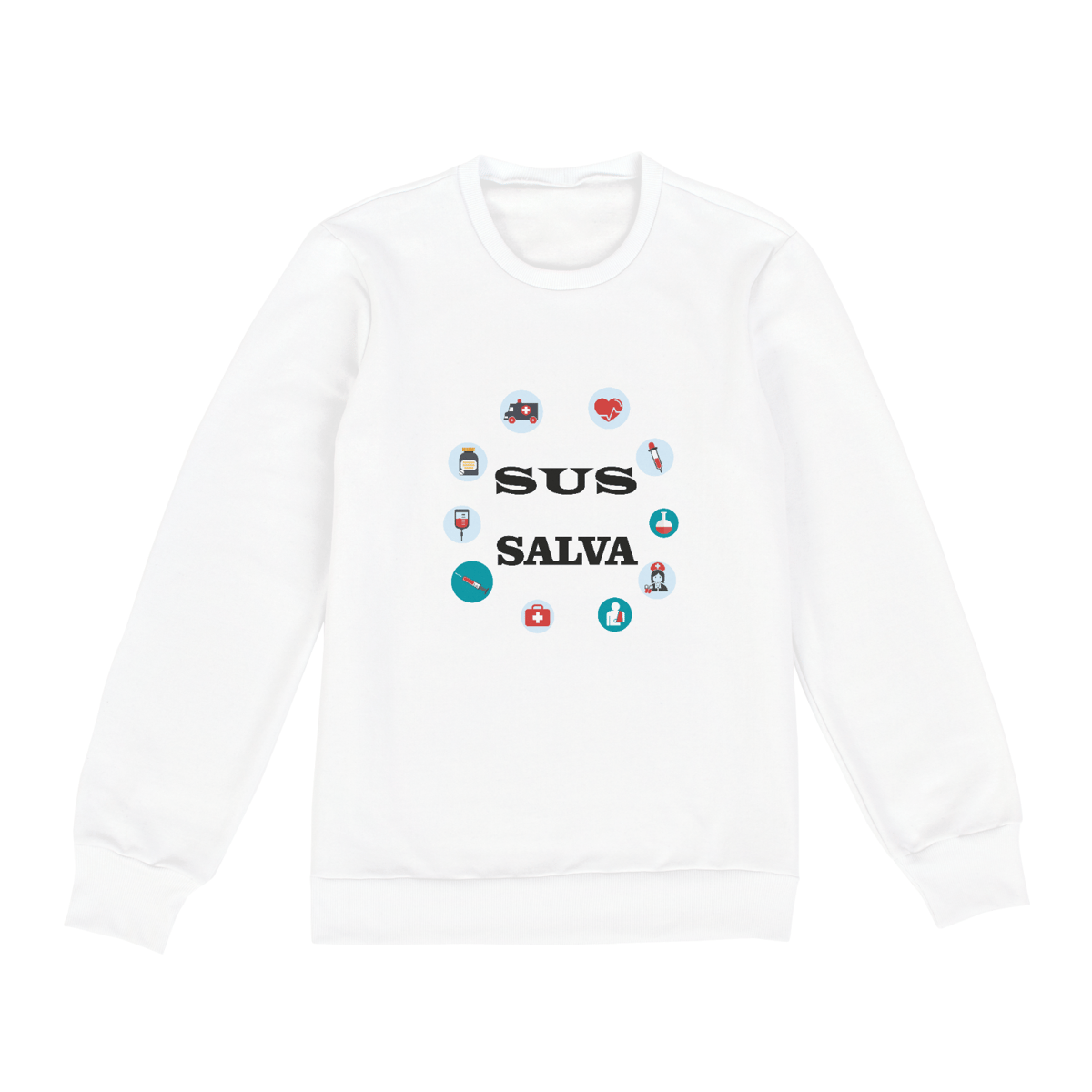 Nome do produto: Moletom Fechado SUS Salva