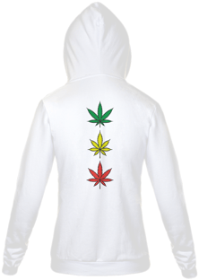 Nome do produtoMoletom com Zíper 3 Folhas Reggae