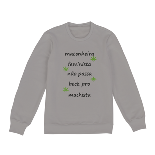Nome do produtoMoletom Fechado Maconheira Feminista